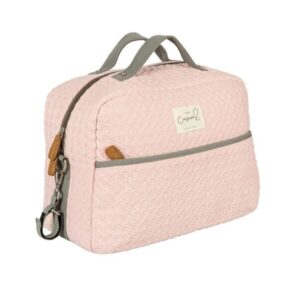 Sac de maternité au crochet avec matelas à langer DREAM saumon