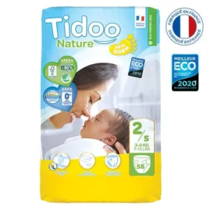 Tidoo Couches Écolo Taille 2/S 3/6kg 58un