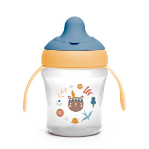 Tasse d’apprentissage à bec Learning Cup Into the Forest +6 mois 200ml Jaune SUAVINEX