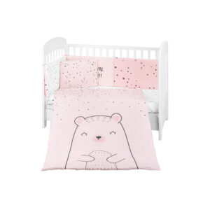 Parure de lit 6pcs 60/120 Bear with me Rose