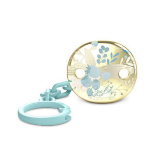 Attache-sucette premium gold-bleu