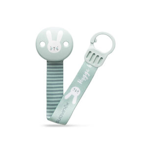 Attache-sucette hygge ruban lapin vert