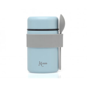 THERMOS POUR PURÉE D'ACIER INOXYDABLE 500ML AVEC CUILLÈRE BLEU KIOKIDS