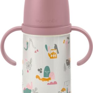 SUAVINEX | Flacon FIRST avec anses WALK 270 ml – rose