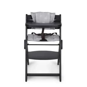 Chaise haute pliable en bois MS Évolutive réglable noir/gris