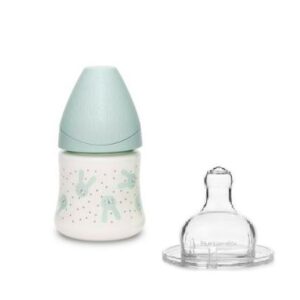 Suavinex - Flacon Hygge en Verre Vert à Débit Lent 0M+ Pack 120 Ml Bouteille Suavinex Hygge en verre vert à débit lent 0M+