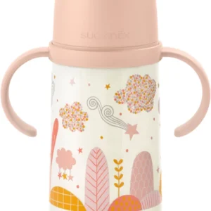 SUAVINEX | Flacon FIRST avec anses WALK 270 ml – rose