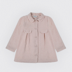 Manteau pour fille en tissu lainage-Noory