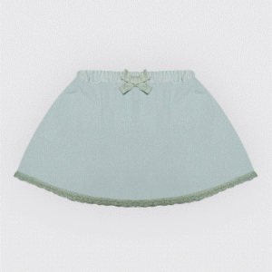 Jupe cloche verte en velour-Noory