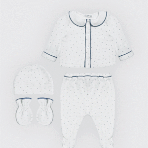 Pack dort bien bleu , moufles & Bonnet-Noory