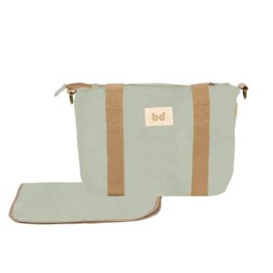 Sac à bandoulière avec matelas à langer Milano Green Bimbidreams