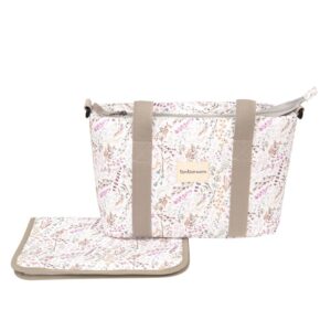 Sac bandoulière avec matelas à langer Imprimé Blanc Lilas Bimbidreams