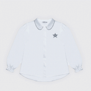chemise à col claudine en strass-Noory
